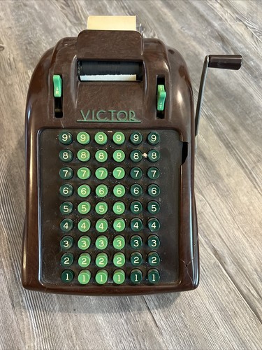 Vintage Victor Adding Subtracting Machine Brown | eBay