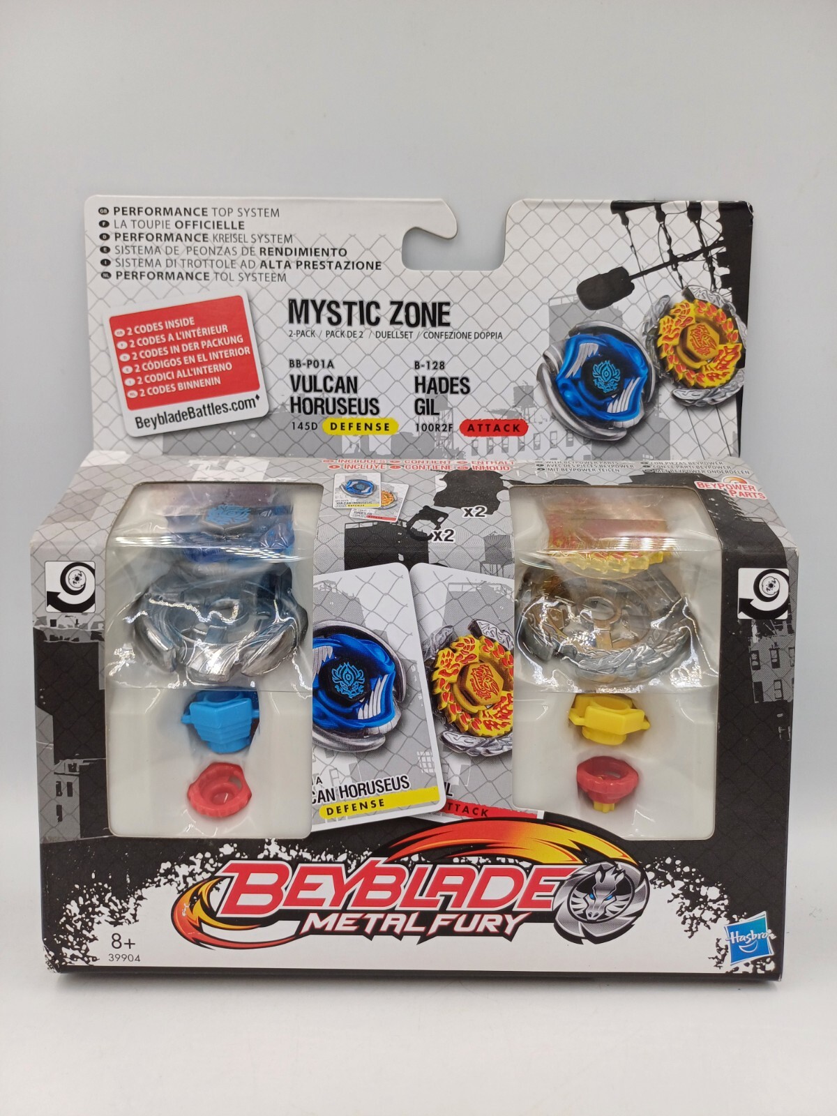 Beyblade Metal Fury Mystic Zone Vulcan Horuseus & Hades Gil