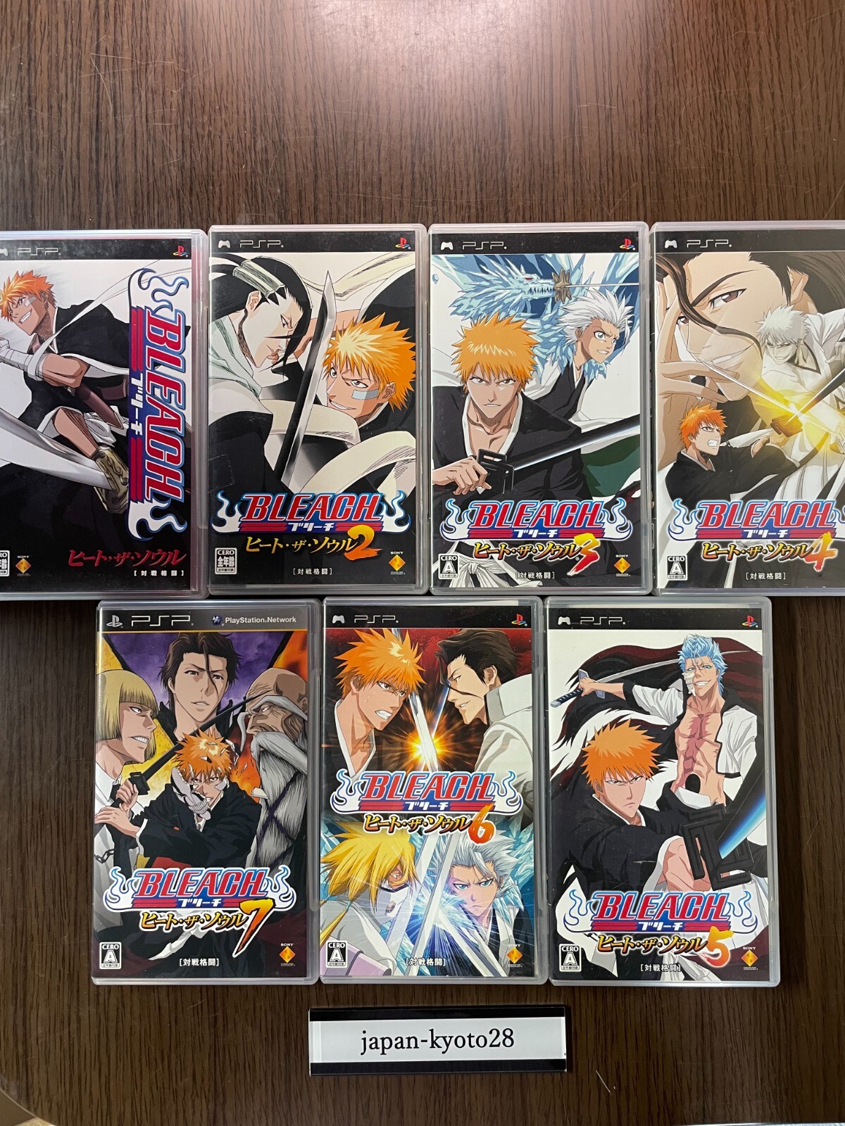 PSP BLEACH Heat the Soul 1 2 3 4 5 6 7 set Japan 7 Game