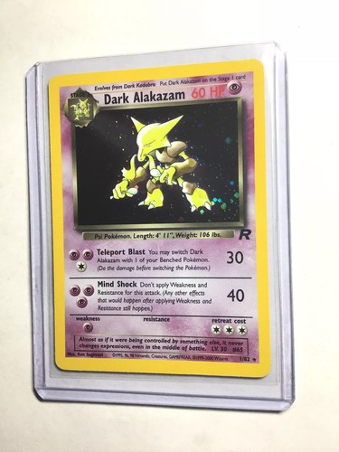 DARK ALAKAZAM - 1/82 - Team Rocket - Holo - Pokemon Card - EXC