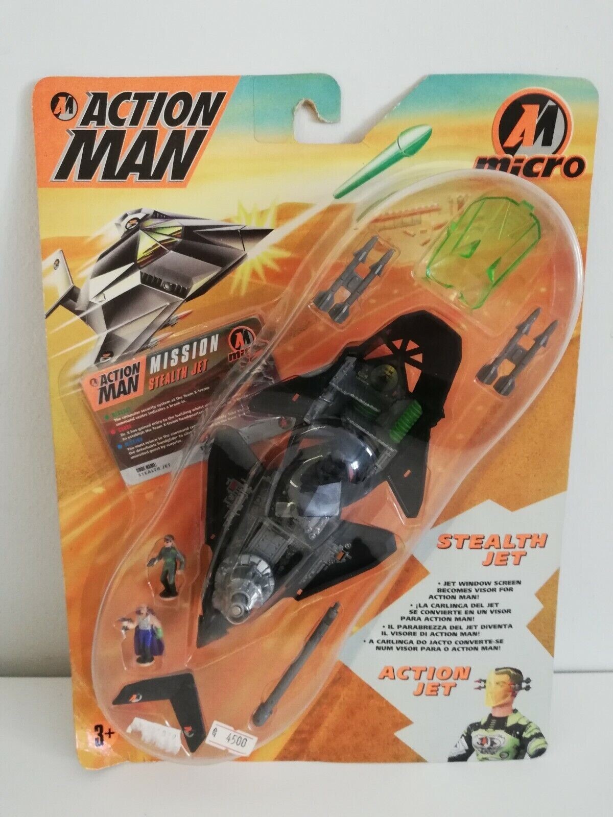 Action Man Micro Stealth Jet Foldable Pocket Playset Hasbro 1996
