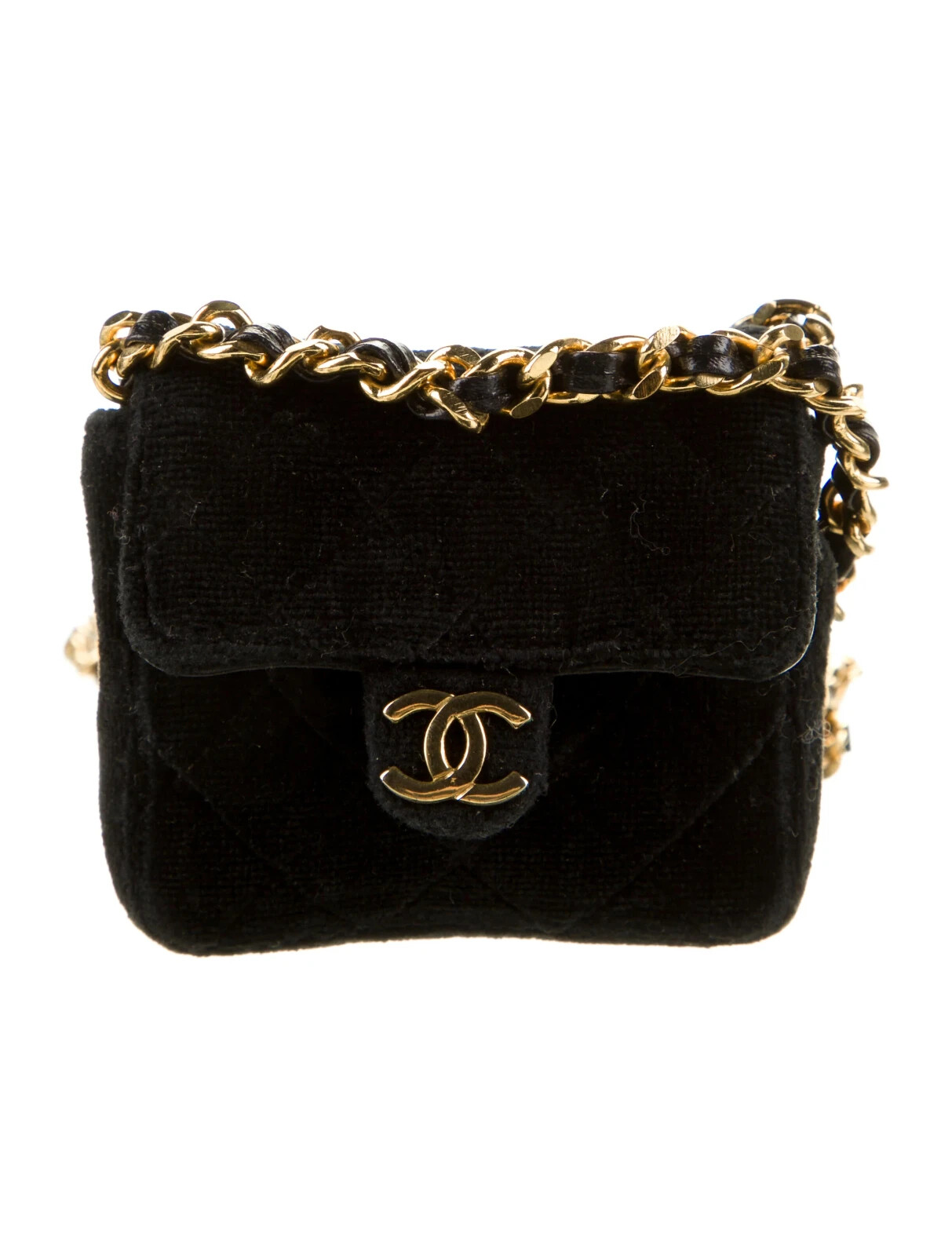 CHANEL Classic Flap Micro Shoulder Bag Pochette 1818262 Black
