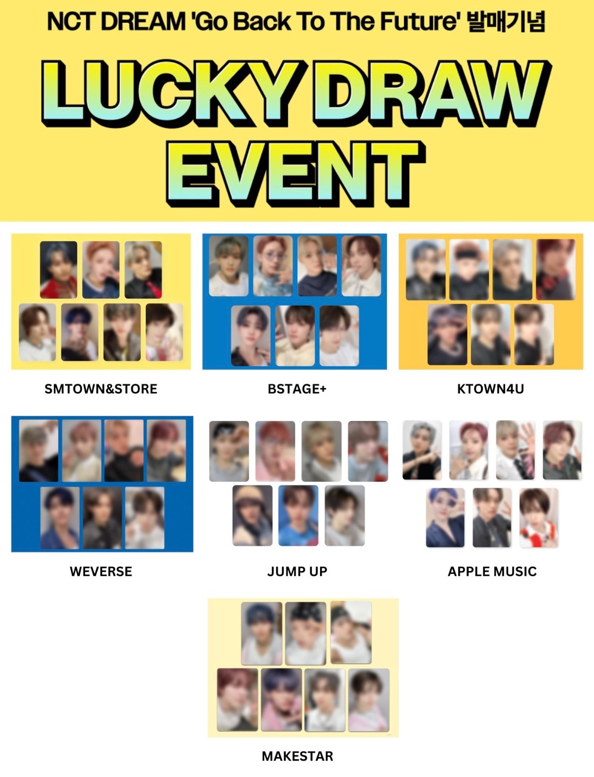 NCT DREAM ALBUM 'GO BACK TO THE FUTURE' LUCKY DRAW EVENT 2.0