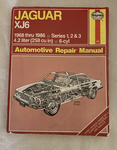 Jaguar XJ6 Series 1 2 & 3 4.2L 1968-86 Haynes Automotive Repair