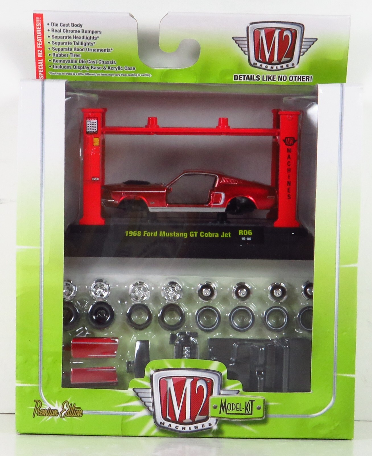 M2 Machines R06 Model Kit 1968 Shelby Mustang GT Cobra Jet Red 15