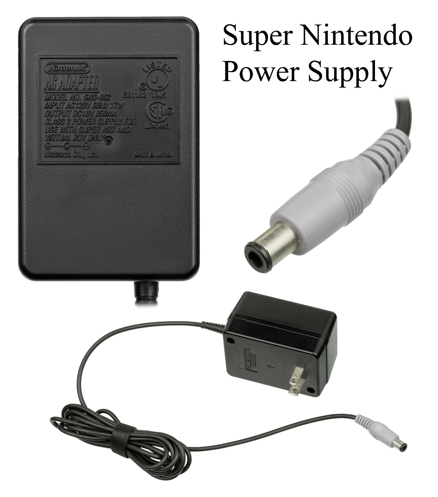 Super Nintendo AC Adapter Power Supply Cord Cable ORIGINAL SNES