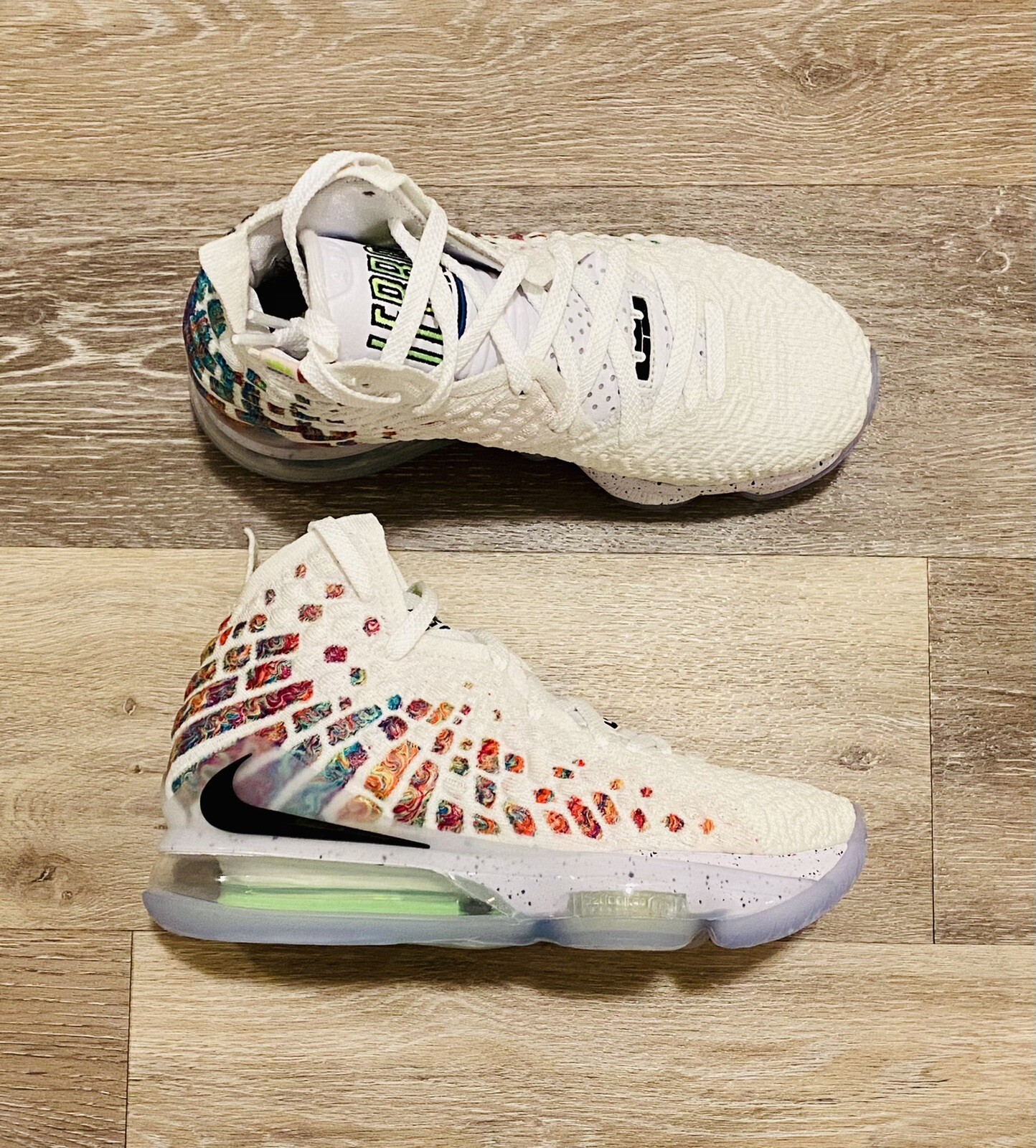 Nike Lebron 17 XVII Command Force White Multicolor BQ3177-100 Mens