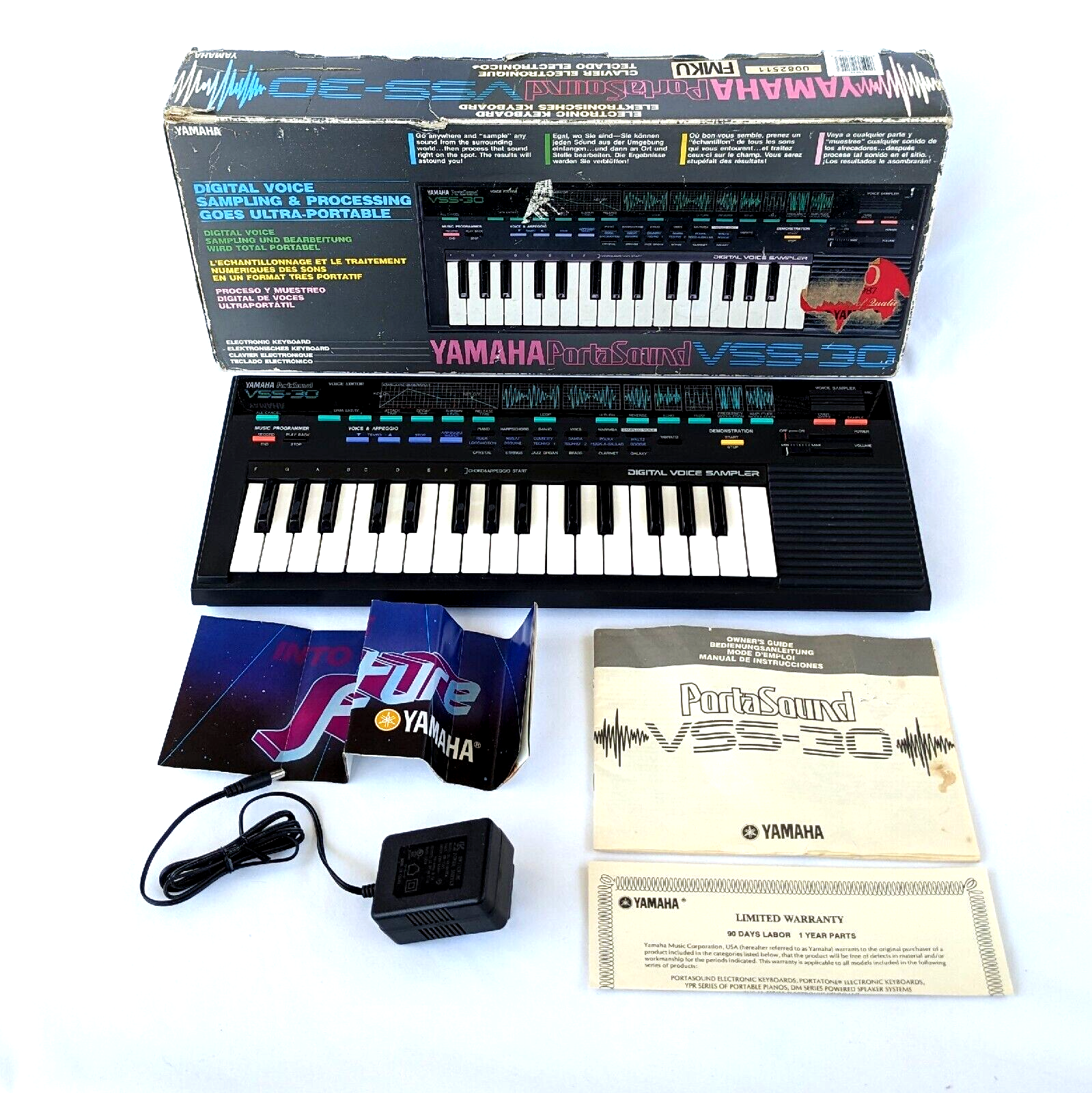 Yamaha VSS-30 PortaSound Voice Sampler Vintage Keyboard Box Manual