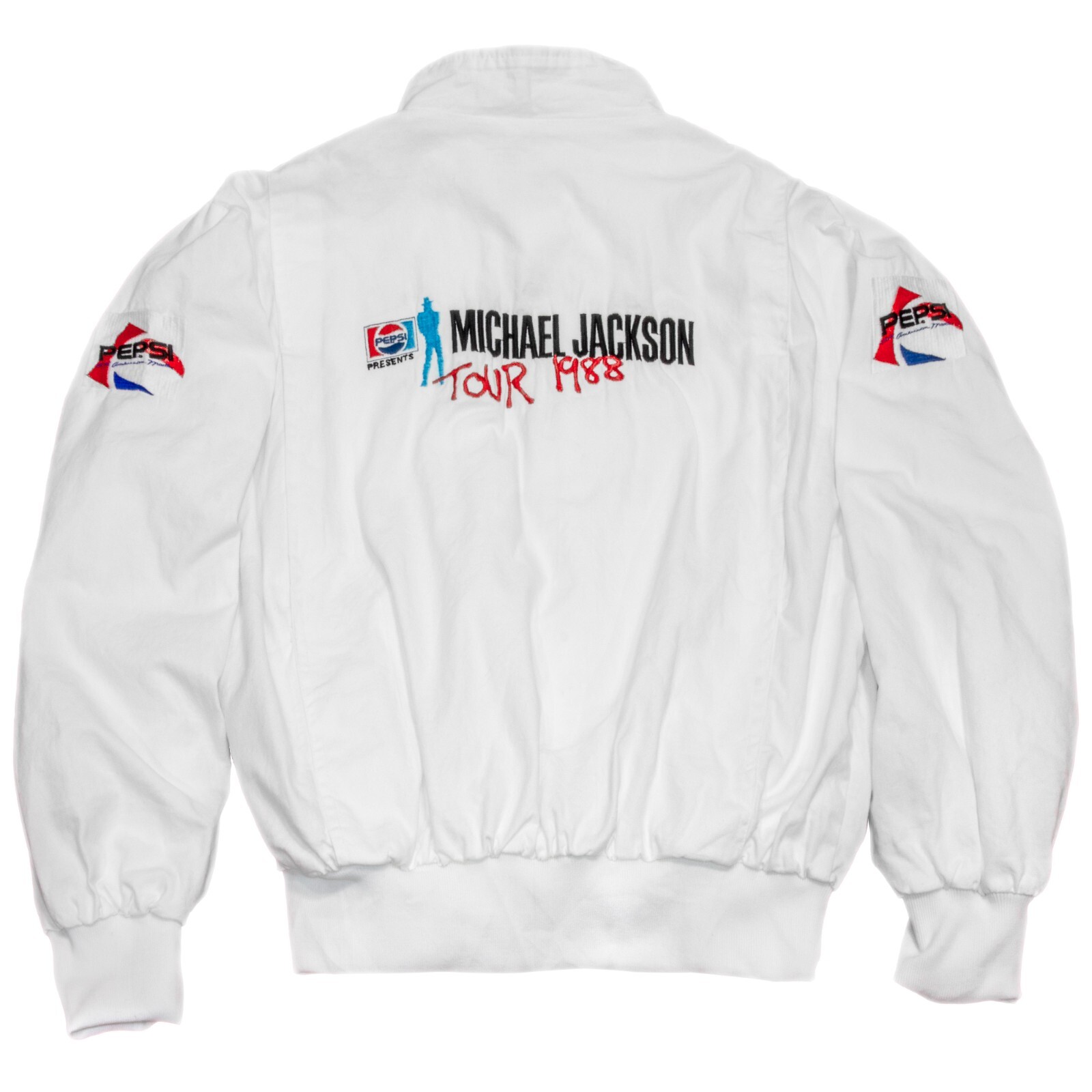 Michael Jackson BAD Tour 1988 White Bomber Jacket (Pepsi Japan