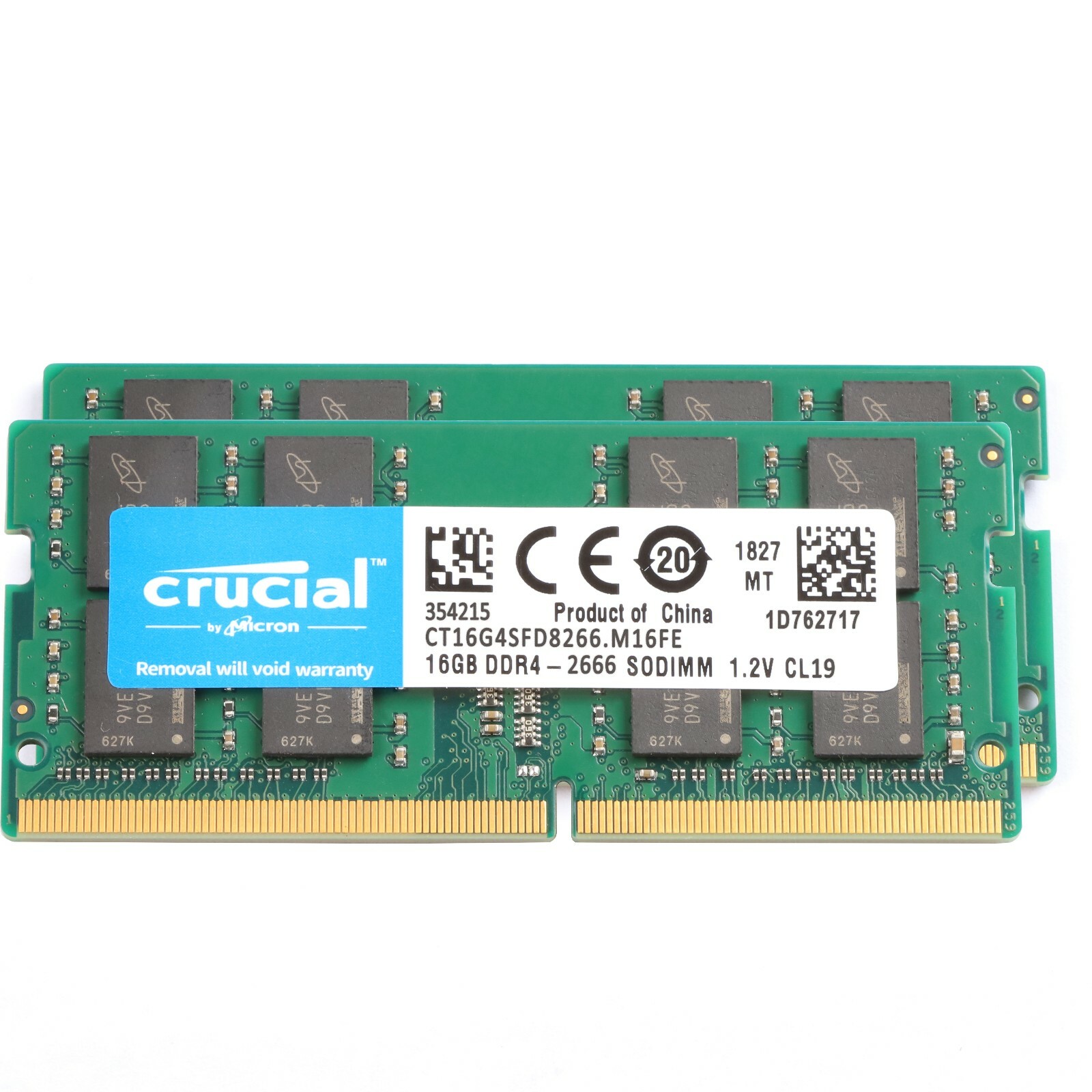 Crucial 32GB Kit 2x 16GB DDR4 2666MHz SO-DIMM Laptop RAM CL19 1.2V