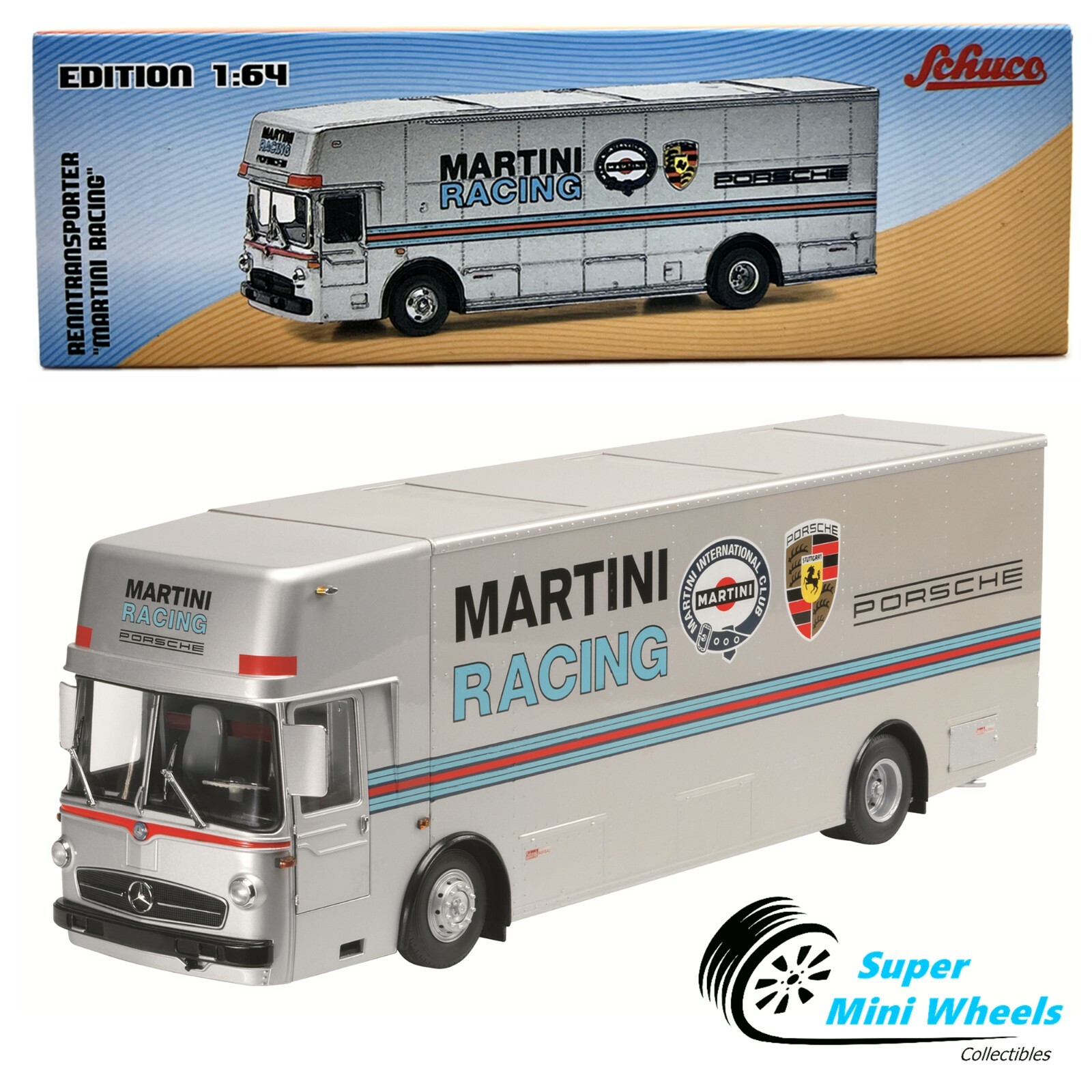 Schuco 1:64 - Mercedes-Benz O 317 K Racing Transporter Porsche