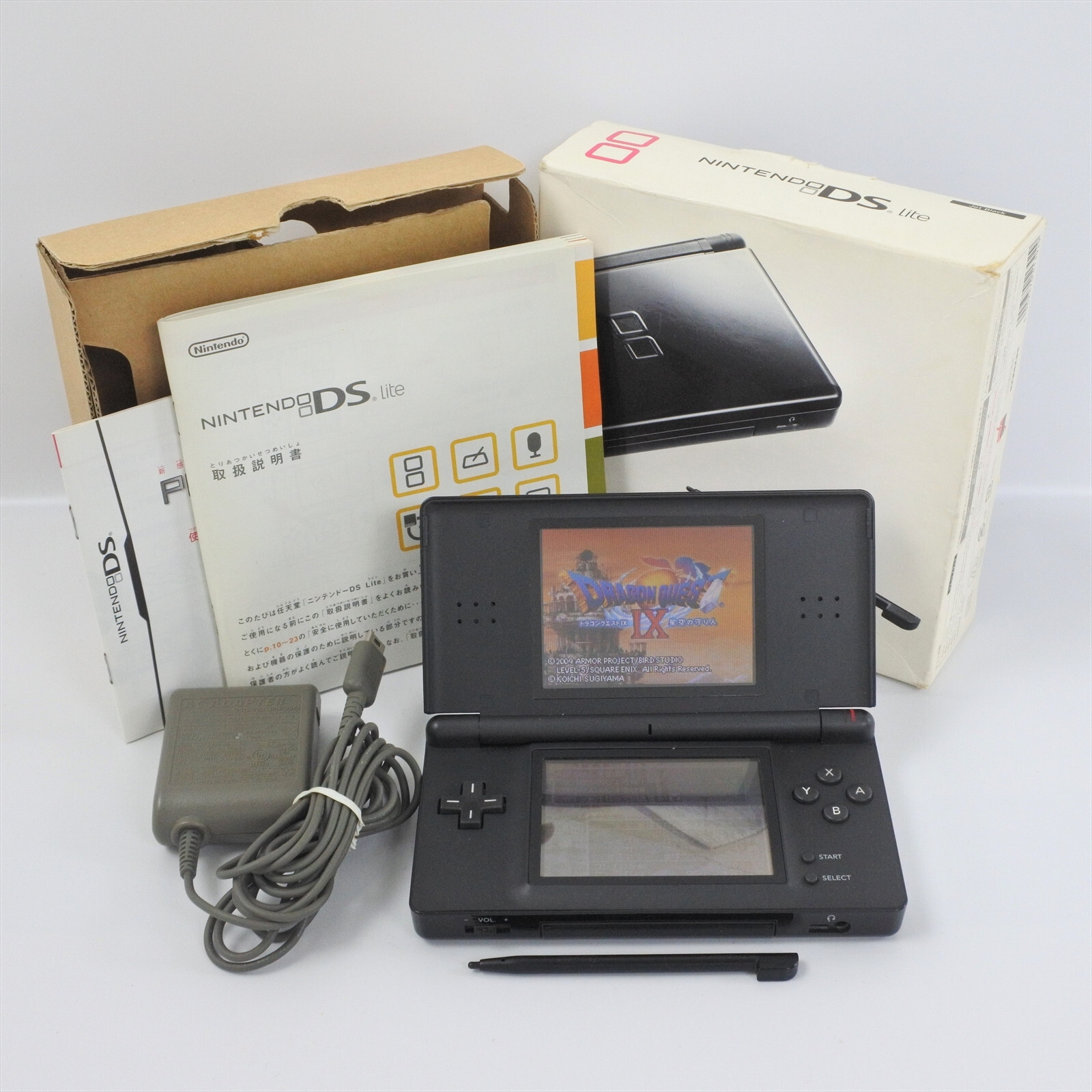 Nintendo DS Lite Console JET BLACK USG-001 Boxed UJH10639849 nds
