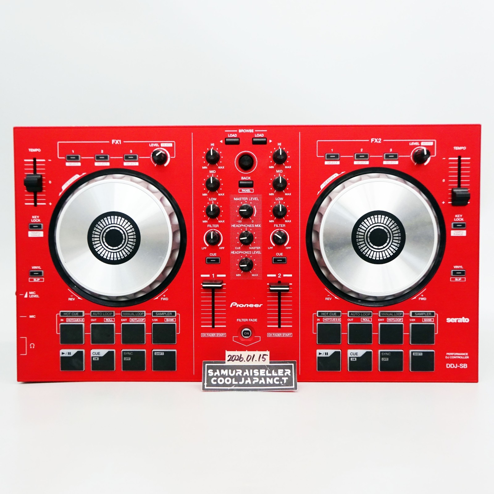 Pioneer DDJ-SB Limited Red Serato DJ Controller 2-Channel DDJ-SB-R