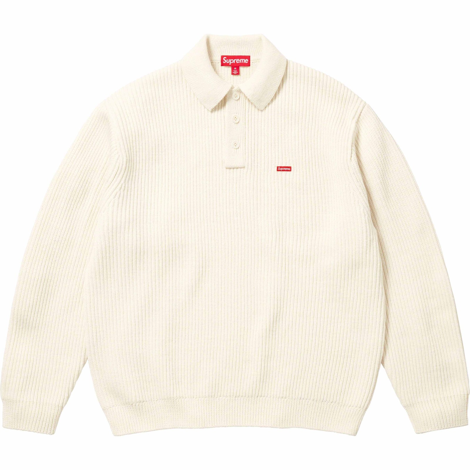 Supreme Small Box Polo Sweater FW23 4colors Black Ivory Grey Brown