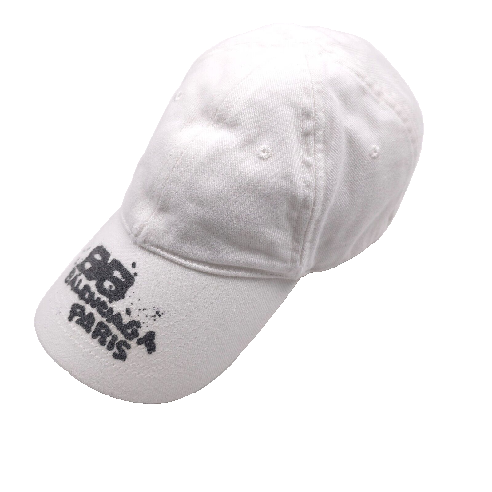 $360 Balenciaga Dirty BB Paris White Cap Hat w/ Bag Mens Size