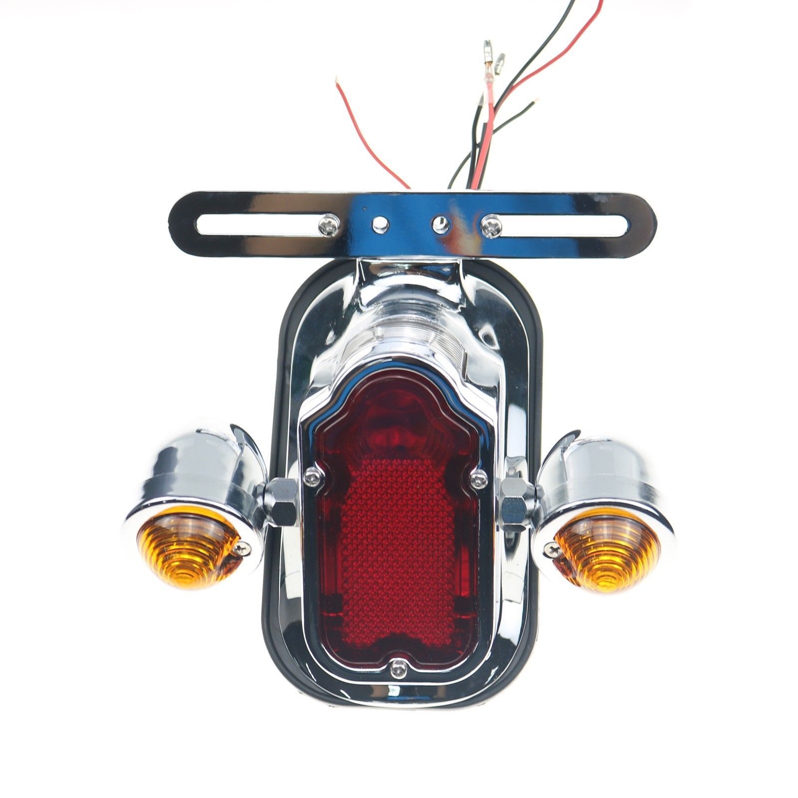 Chrome Tombstone Tail Light Turn Signal For Harley Softail