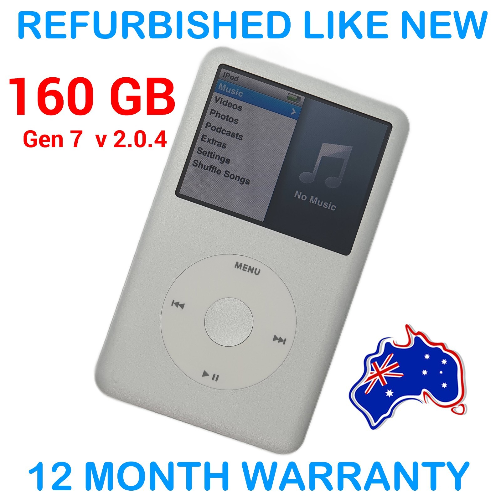 動作品】iPod Classic 160GB MC297J バッテリー交換済 iPod classic