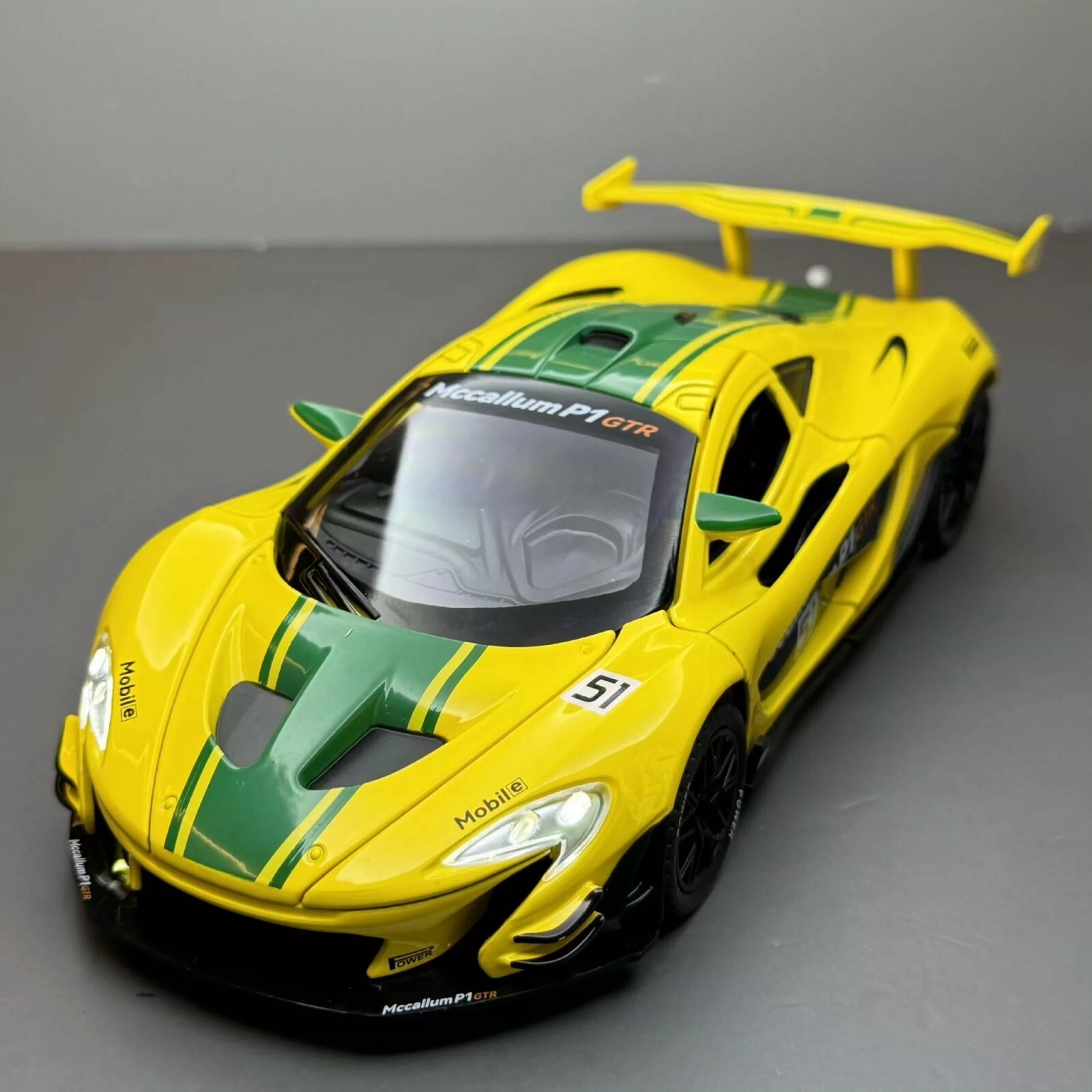 McLaren P1-GTR alloy model sports car yellow 1:22 | eBay