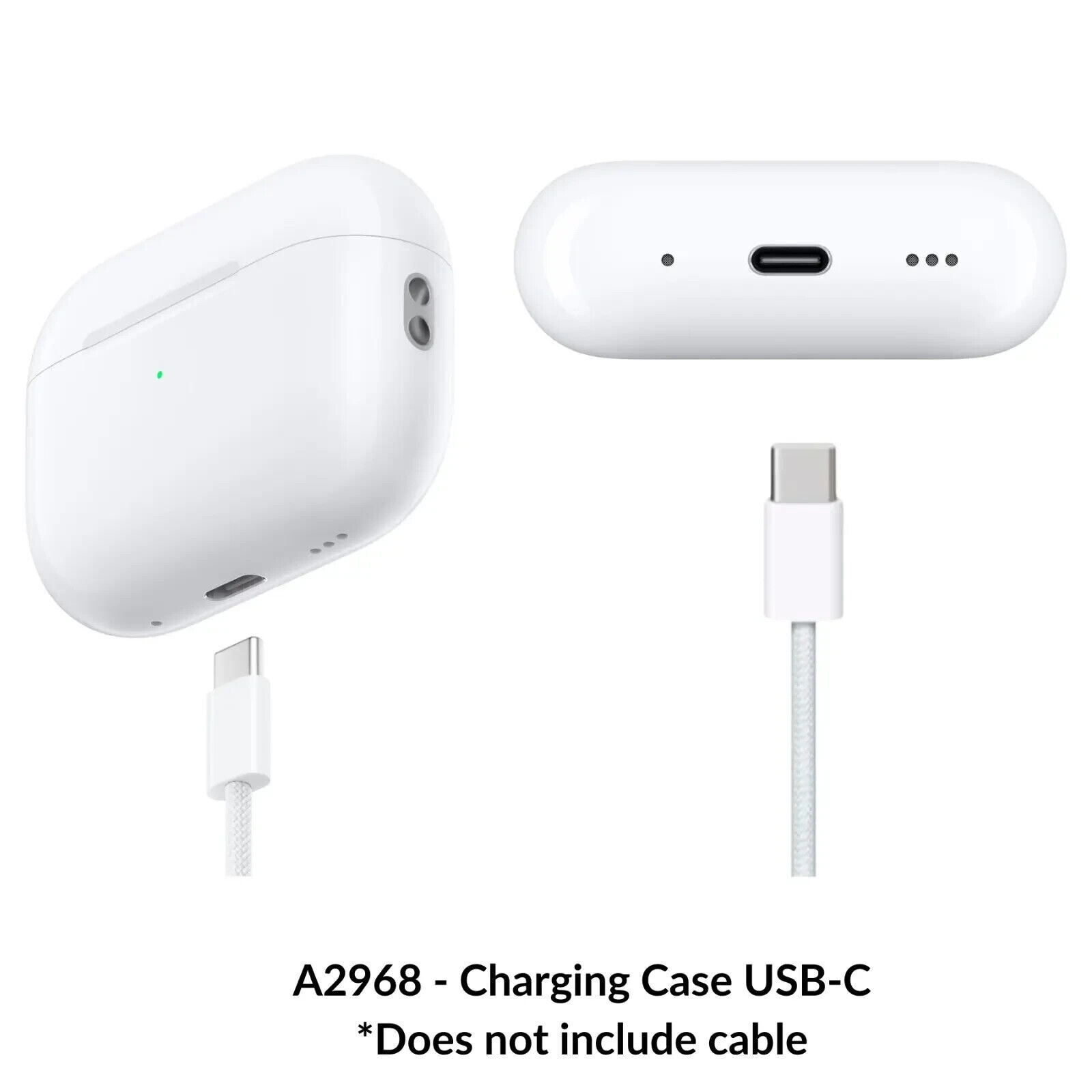 Apple AirPods Pro 2nd Gen | Bluetooth | White | Replacement USB-C
