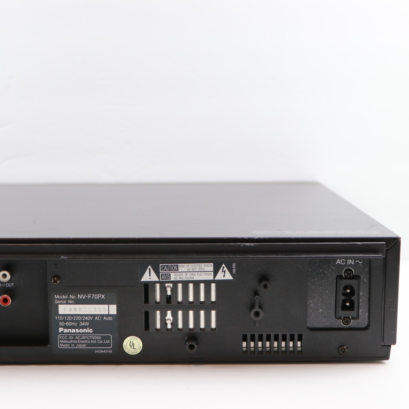 Panasonic NV-F70 HQ Hi-fi MTS Broadcast Stereo Video Cassette