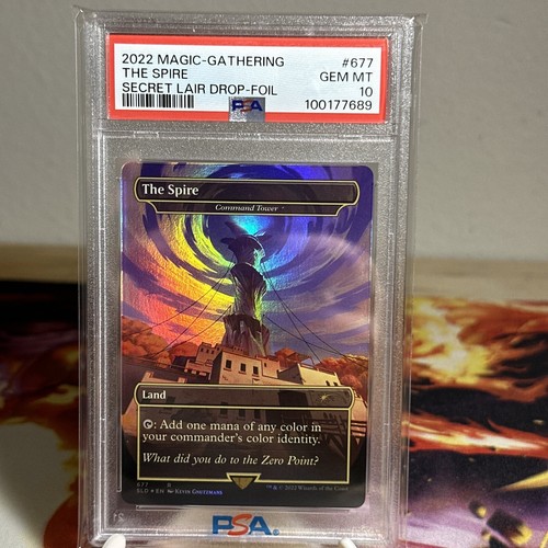 MTG Secret Lair Fortnite PSA 10 FOIL The Spire #677 | eBay