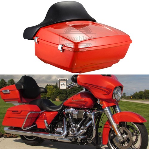 Laguna Orange King Rear Trunk Luggage For Harley Street Electra