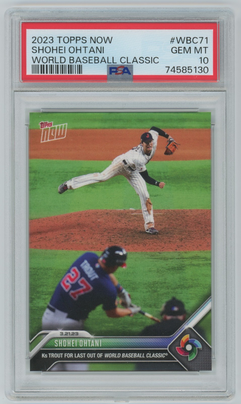 SHOHEI OHTANI / MIKE TROUT 2023 Topps Now World Baseball Classic