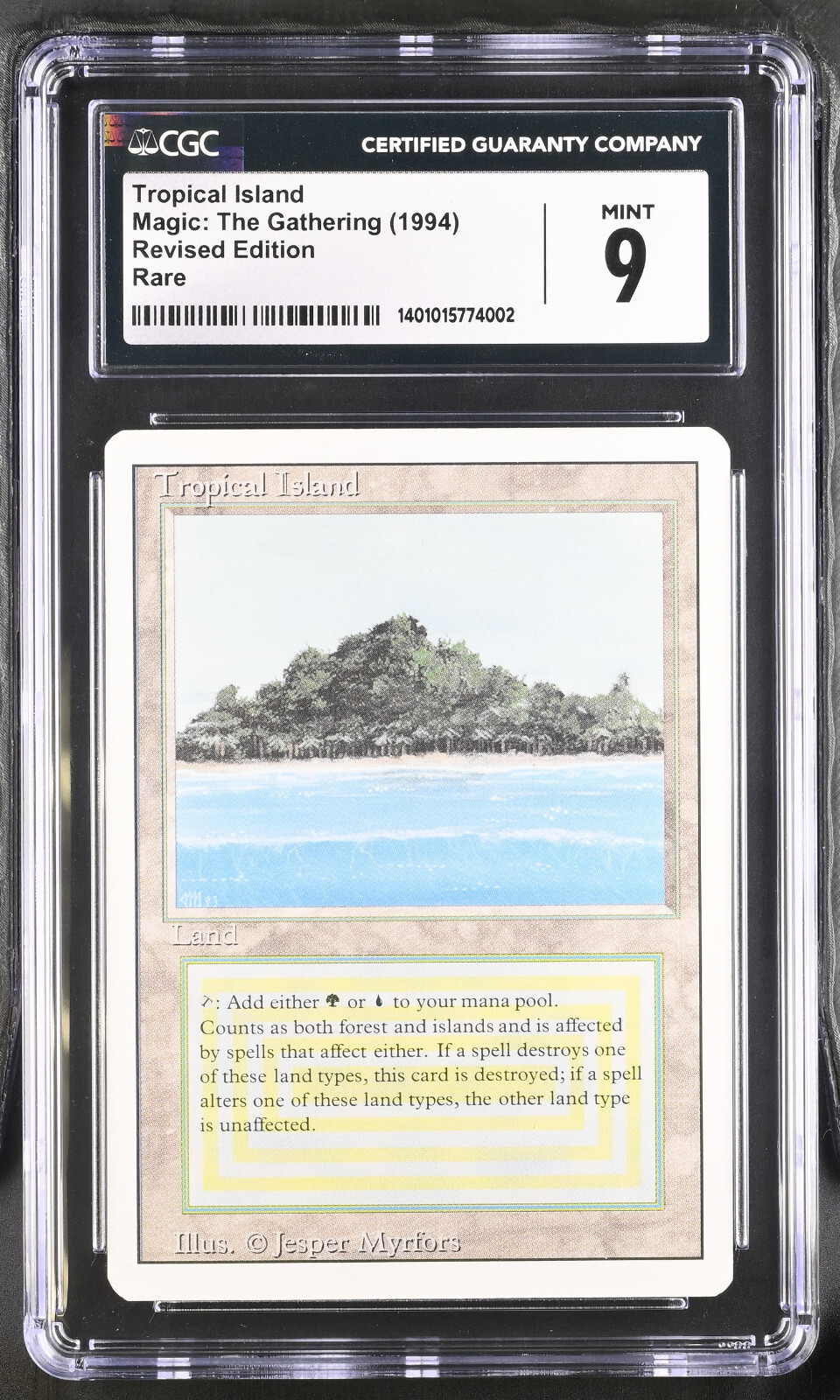 TROPICAL ISLAND Revised Rare Reserved List CGC 9 Vintage MTG Mint