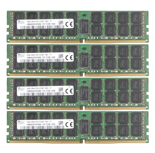 SK Hynix 4x 16GB 2RX4 PC4 2133P-RB1-11 DDR4 REG-ECC DIMM Server