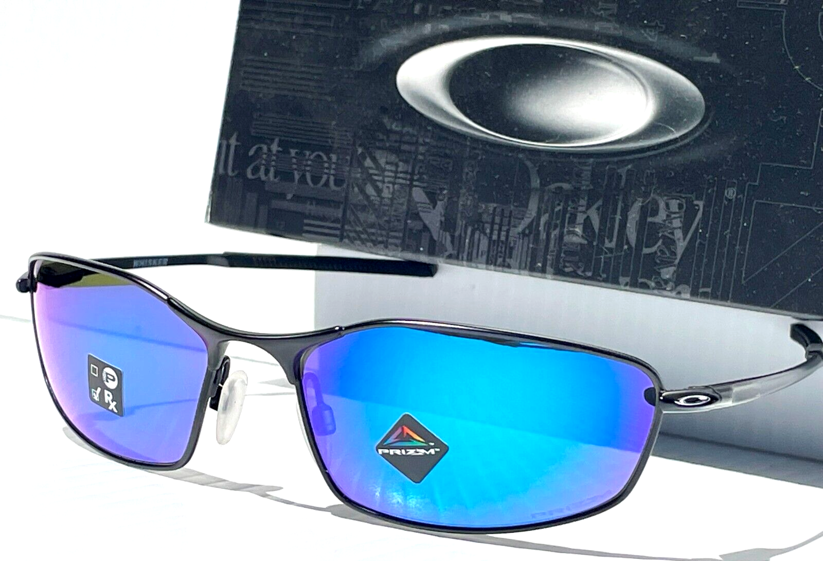 NEW Oakley WHISKER Satin Black PRIZM Sapphire Lens Sunglass 4141