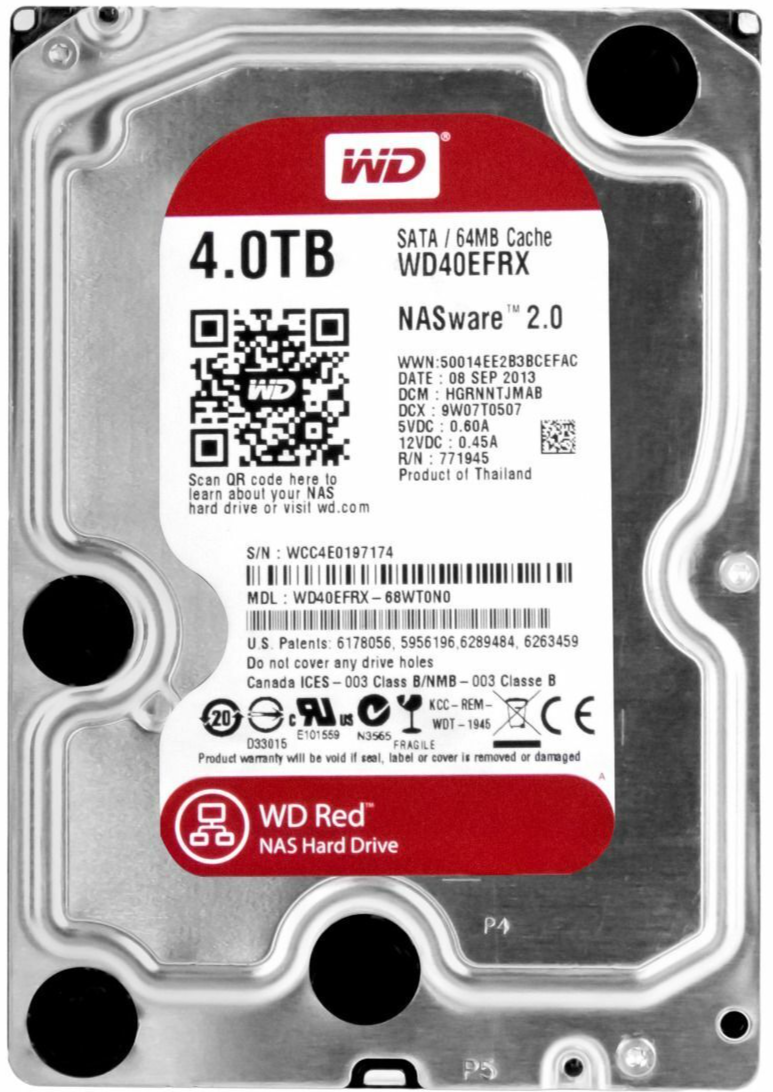 Western Digital Red 4TB WD40EFRX 5400RPM SATA III 64MB 3.5