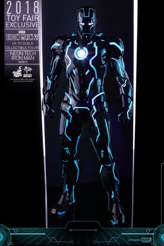 HOT TOYS 1/6 MMS485 NEON TECH Blue IRON MAN MARK IV MK4 Diecast