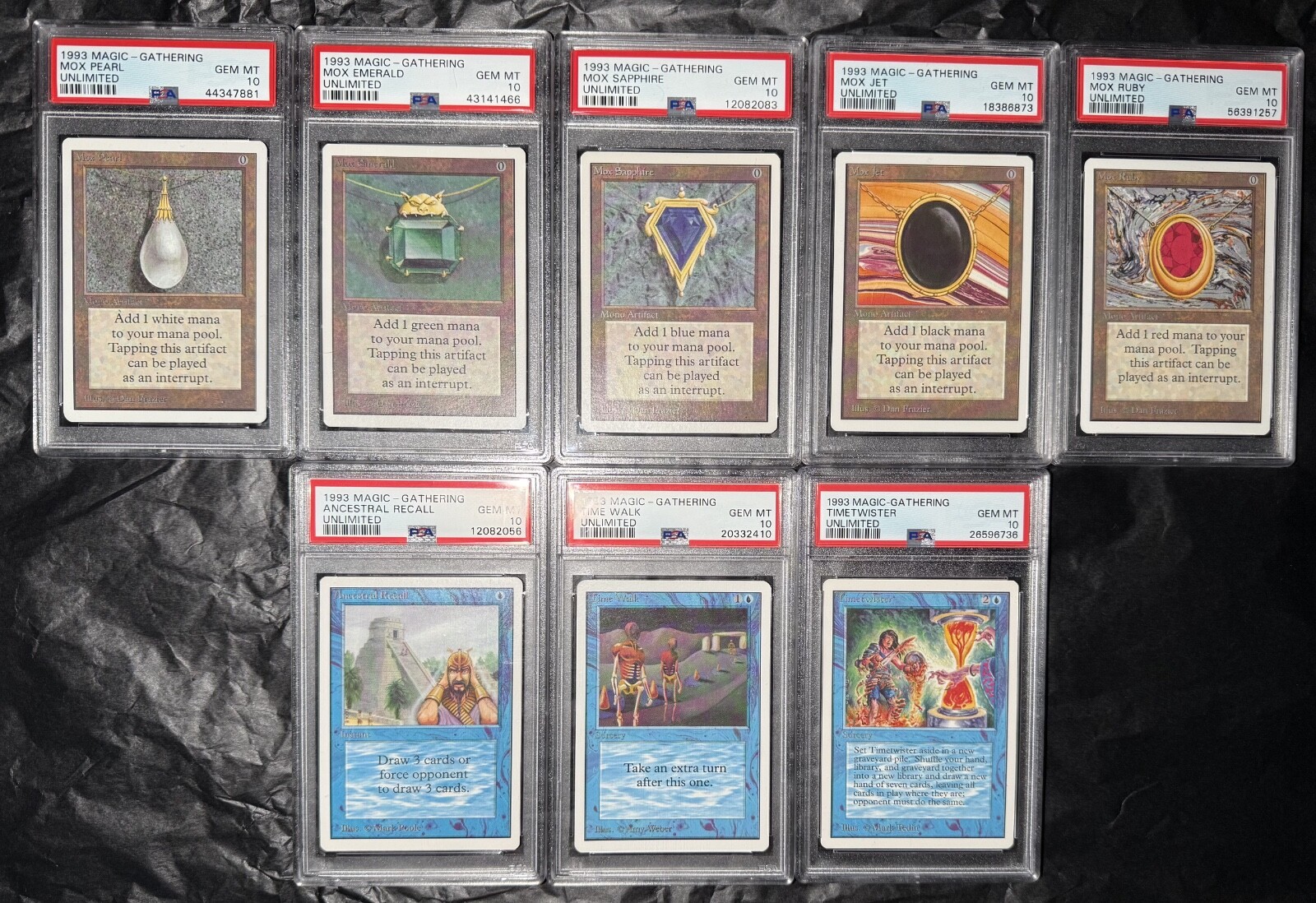 Mox Jet Sapphire Ruby Emerald timetwister Time walk Unlimited PSA