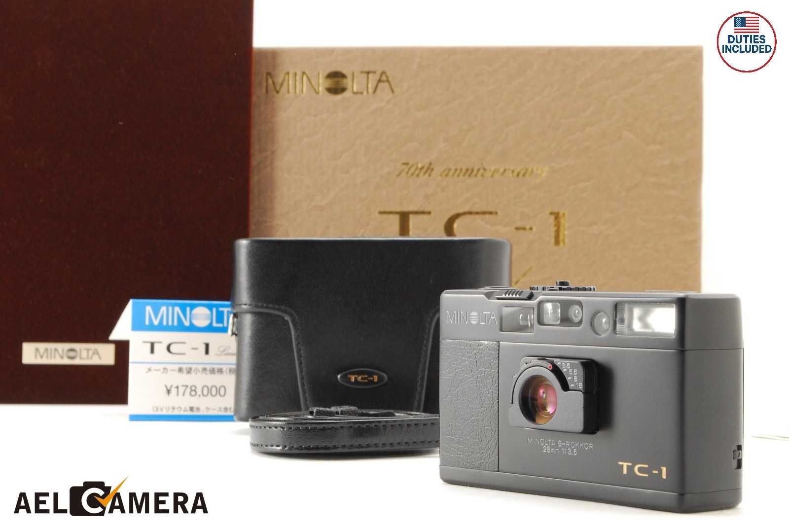 TOP MINT】 Minolta TC-1 Limited 70th Limited Black 35mm Film