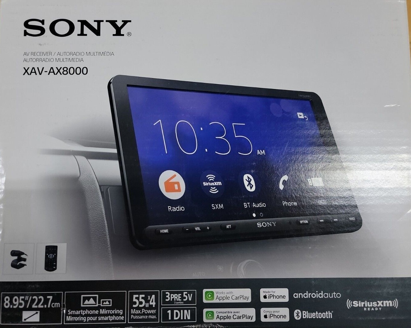 Sony XAV-AX8000 Bluetooth Multimedia Apple CarPlay Android Auto