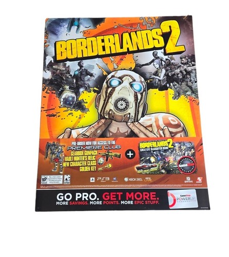 Borderlands 2 Original 2012 Gamestop Promo Poster 28
