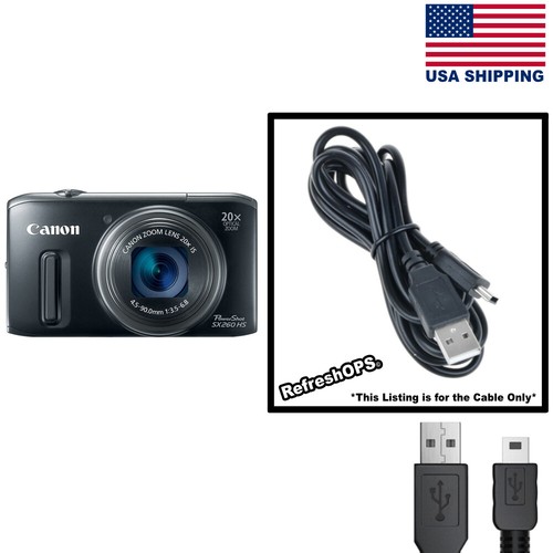 Canon PowerShot SX260 HS Camera USB Cable Transfer Cord