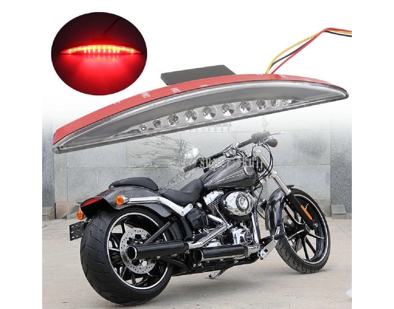 For Harley Davidson FXSB Breakout Smoked LED Motorcycle Tail Light