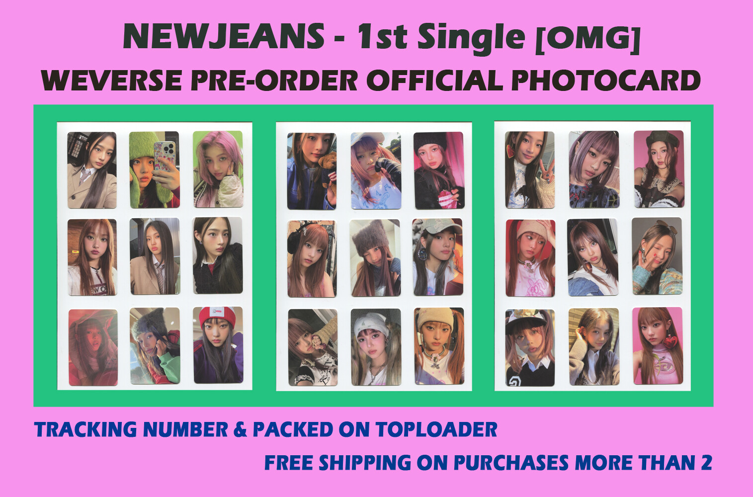 NEWJEANS - OMG 1st Single MESSAGE CARD WEVERSE ALBUM POB OFFICIAL