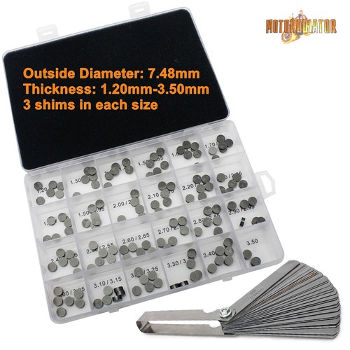 141 Complete Valve Shim 7.48mm Feeler Gauge for Suzuki RMZ250 GSXR