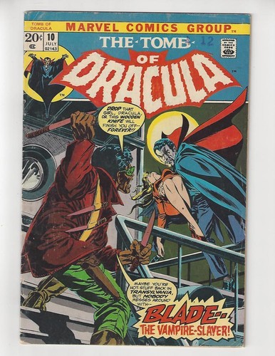 TOMB OF DRACULA #10 (Blade Vampire Slayer 1st app) CGC 6.0 FN