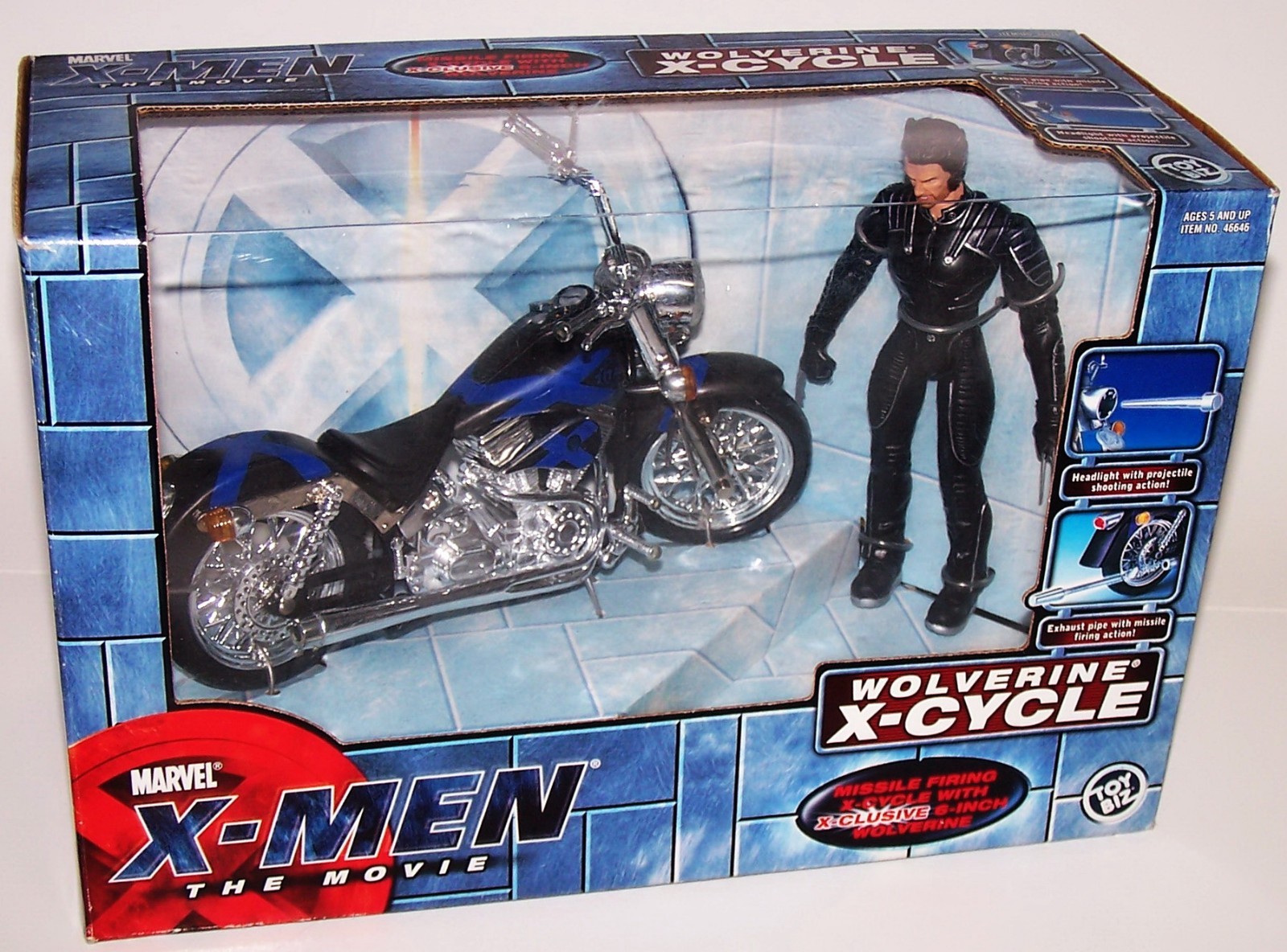 Marvel X-Men The Movie Wolverine X-Cycle w/ 6