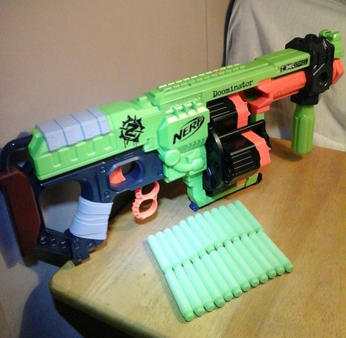 Nerf Zombie Strike Doominator Blaster Gun 24 Darts Toy Kids Dart
