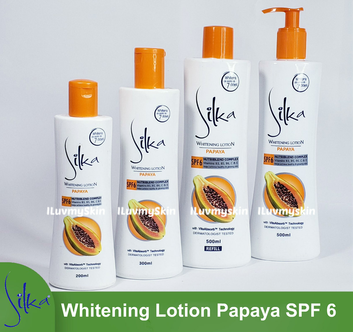 Silka Whitening Lotion Papaya SPF 6 | eBay