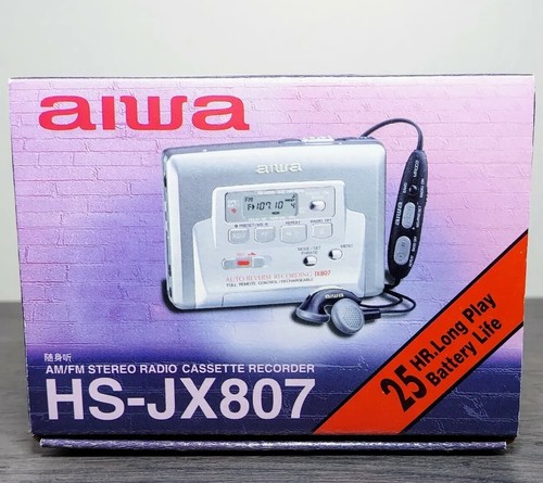VTG AIWA HS-JX 807 (AH1-S) Silver AM/FM Stereo Radio Cassette