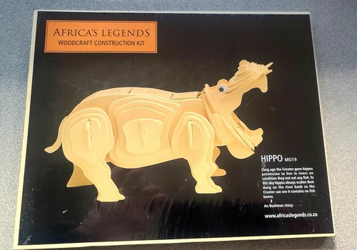 Africa's Legends Hippo Woodcraft Construction Kit M019 New