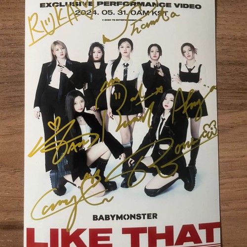 BABYMONSTER Autograph Photos Fidelity Gifts Send Friend 6 Inch
