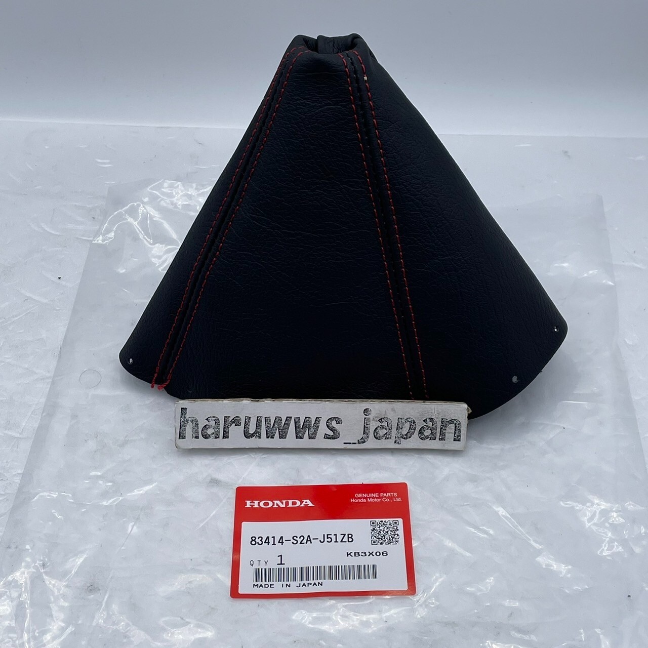 Honda S2000 Ultimate Edition Shift Boots Leather Red Stitch