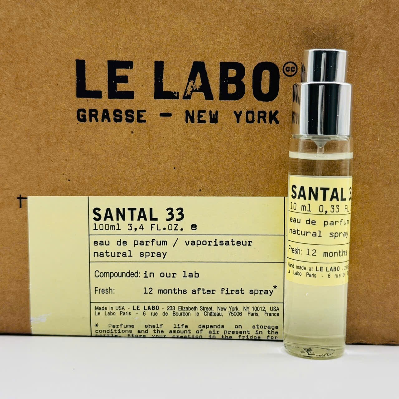 Le Labo SANTAL 33 Eau De Parfum Travel Spray 10ml/0.33oz | eBay