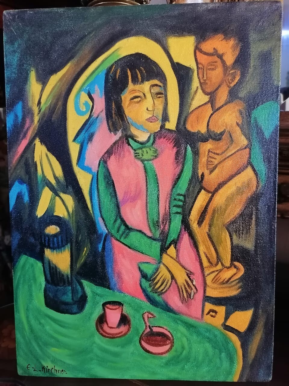 Ernst Ludwig Kirchner - Amazing Oil Canvas - Signed - Stamped | eBay
